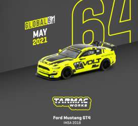 Tarmac Works 1/64 Ford Mustang GT4 Yellow