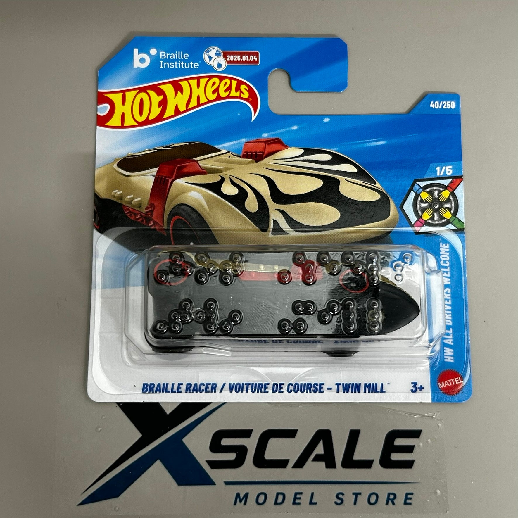 Hot Wheels 2026 C 1/64 All Driver Welcome Braille Racer Twin Mill