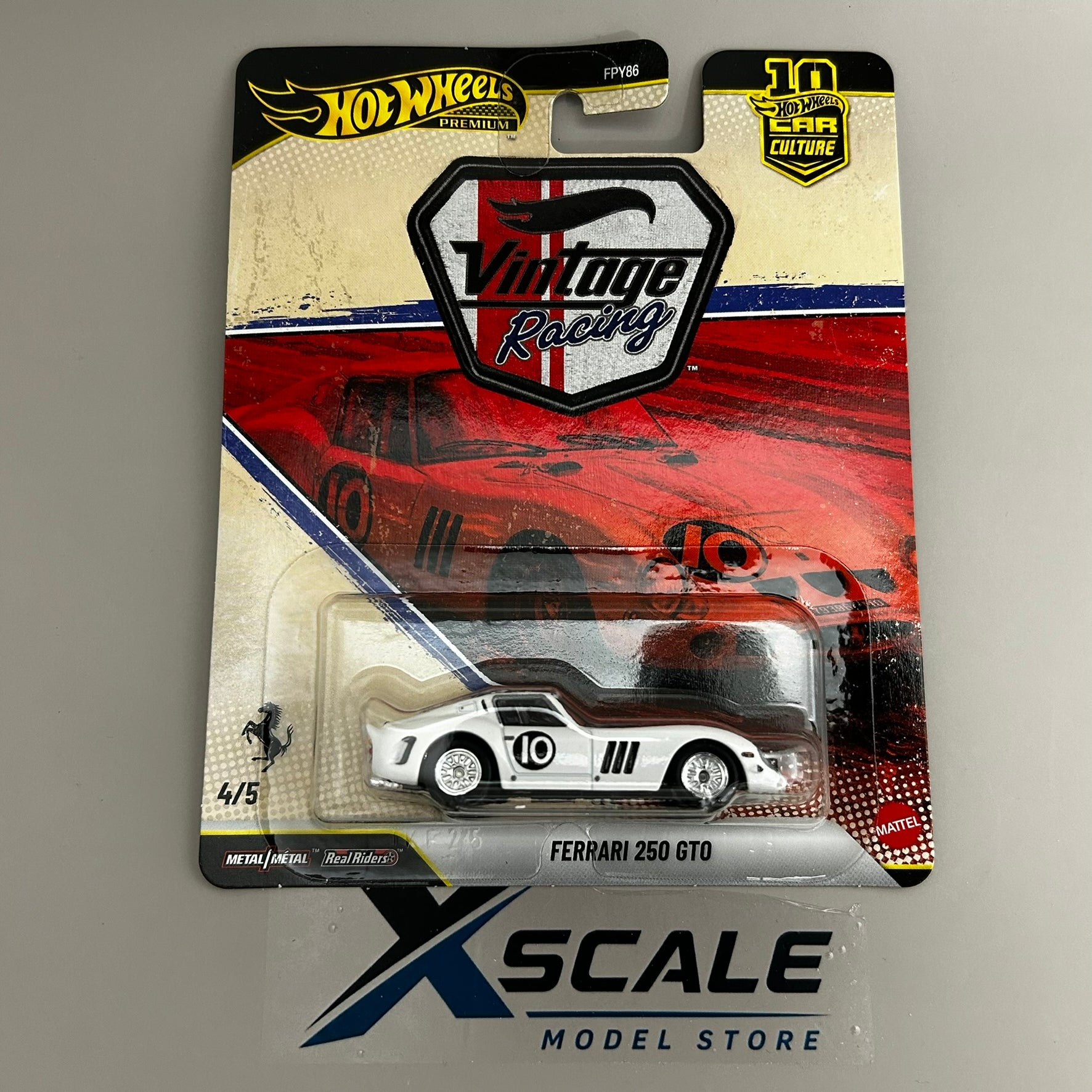 Premium Hot Wheels 1/64 Car Culture Vintage Racing Ferrari 250 GTO