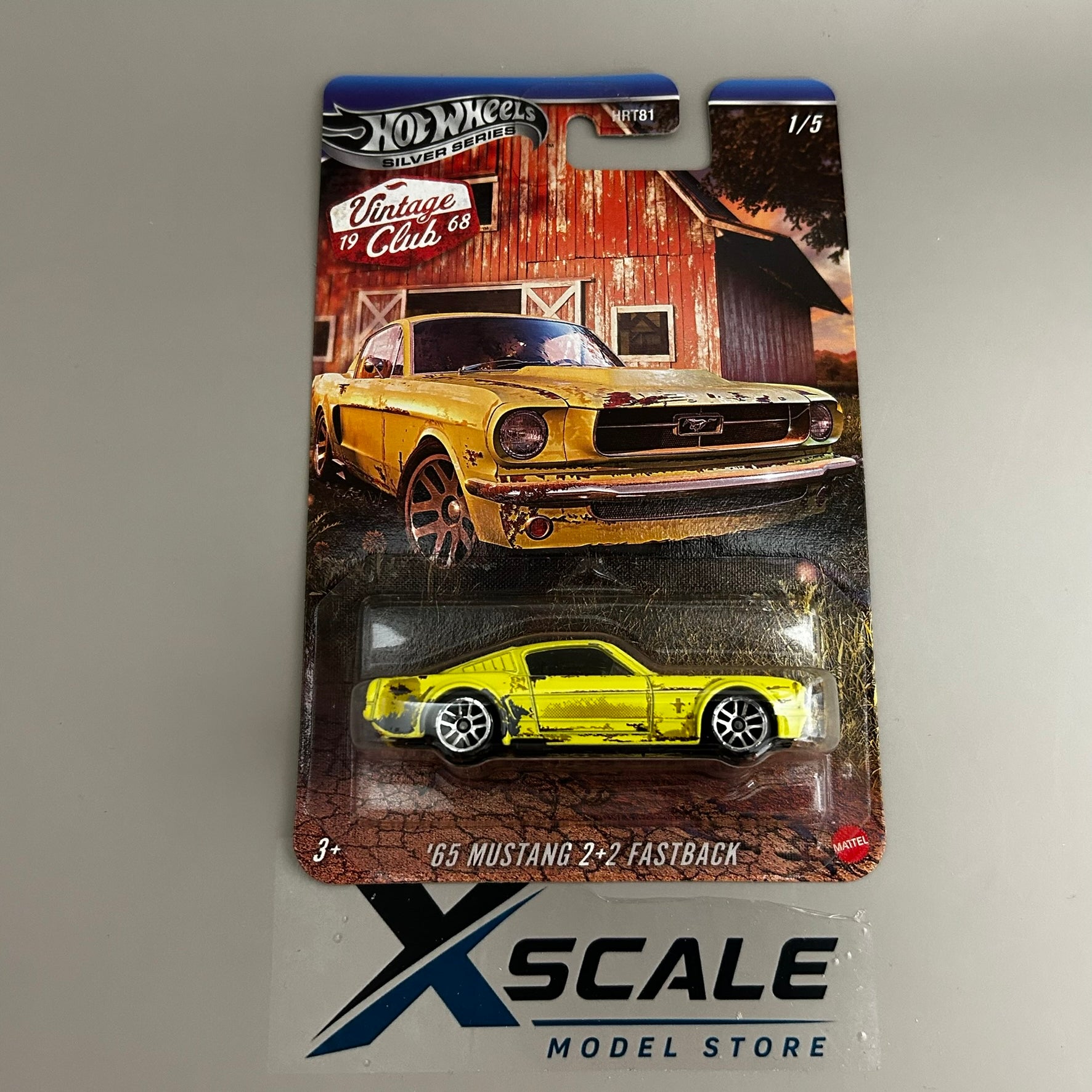 Silver Series Hot Wheels 1/64 Vintage Club 65 Ford Mustang 2+2 Fastback