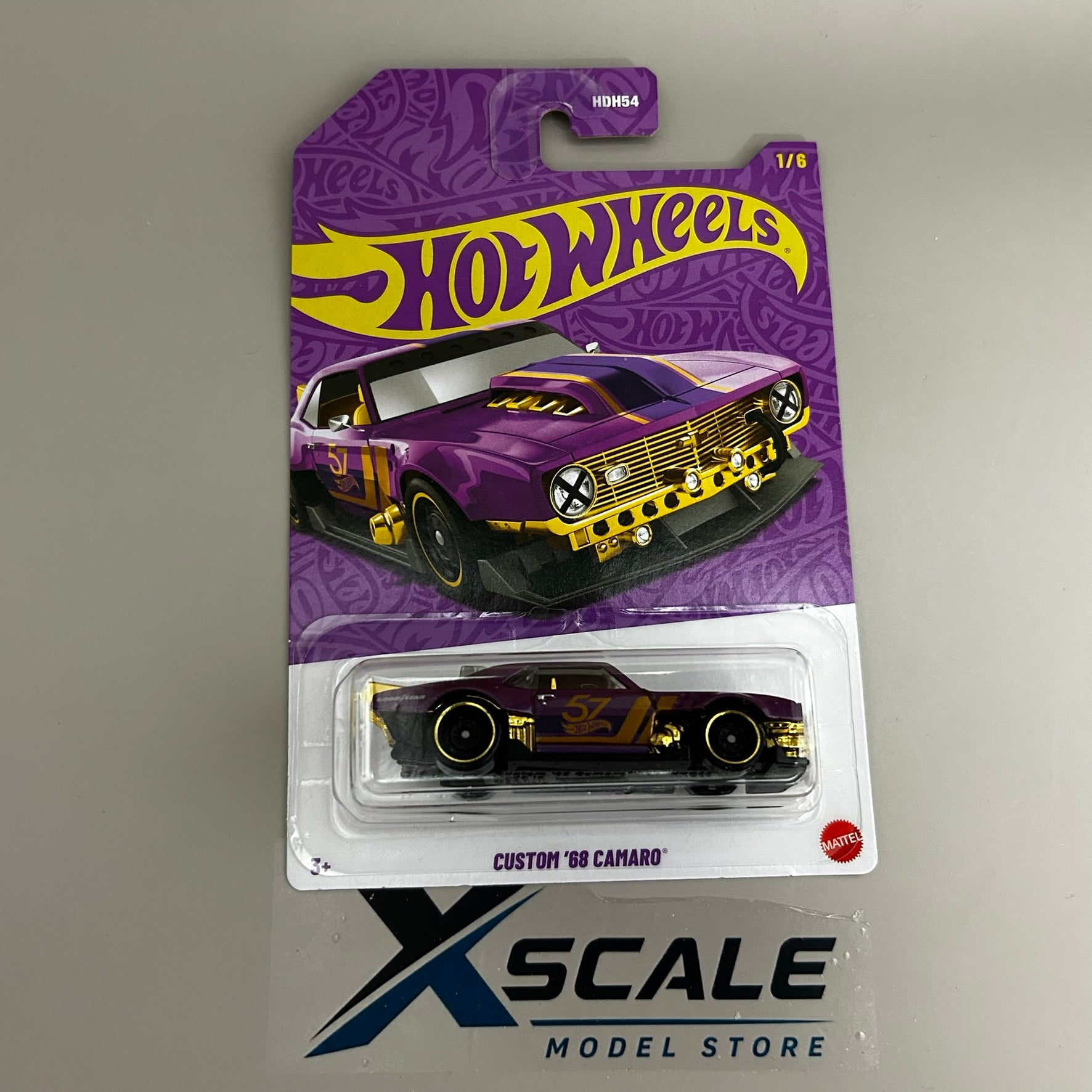 Silver Series Hot Wheels 1/64 57th Anniversary Custom 68 Camaro