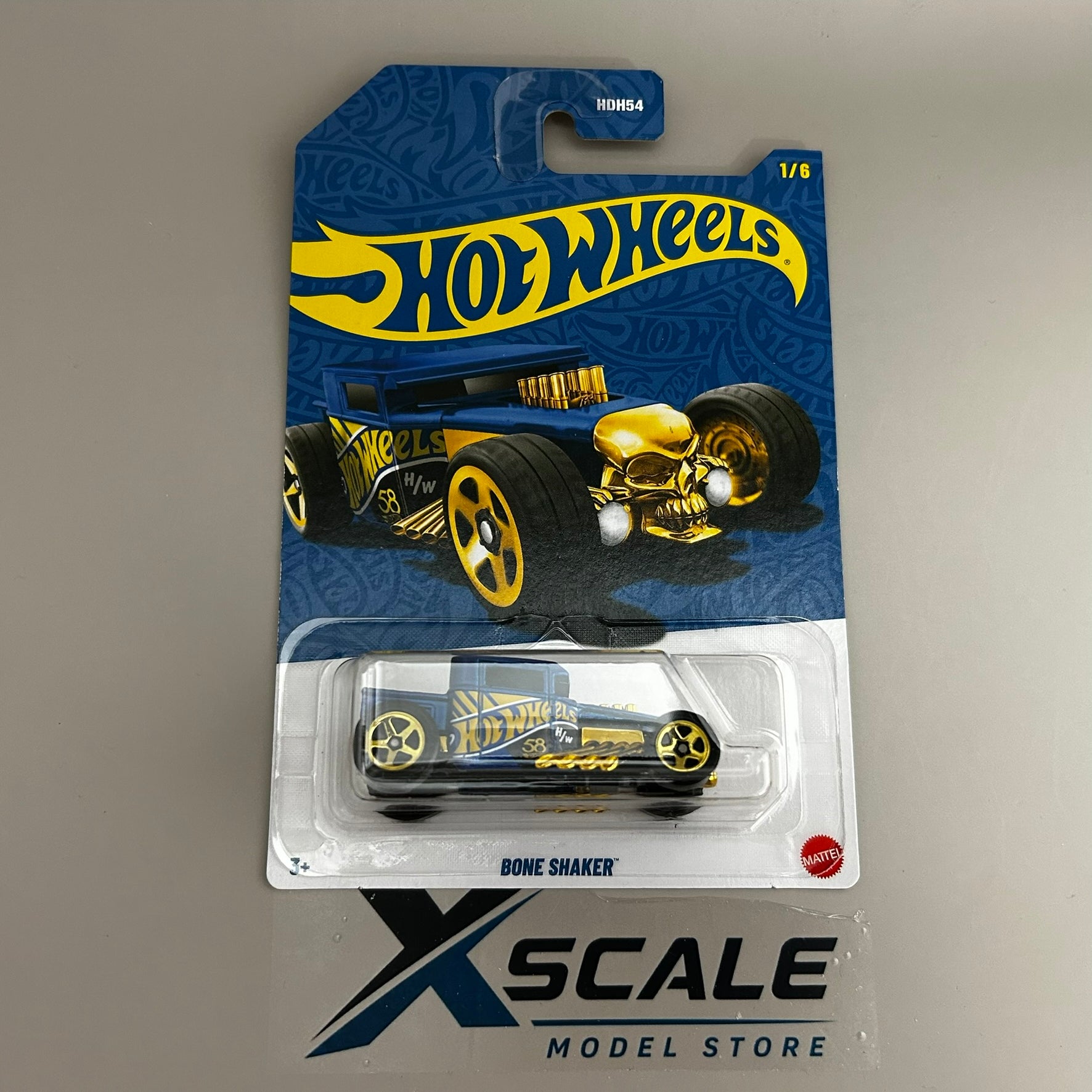 Silver Series Hot Wheels 1/64 58th Anniversary Bone Shaker
