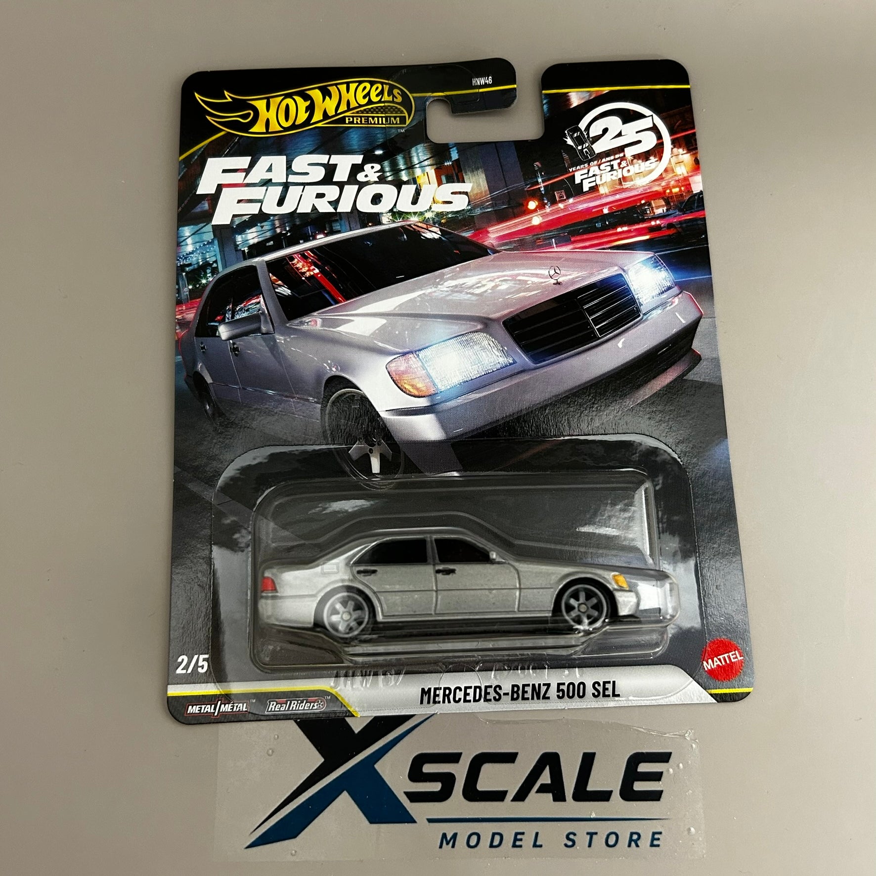 Premium Fast & Furious Hot Wheels 1/64 Mercedes Benz 500 SEL