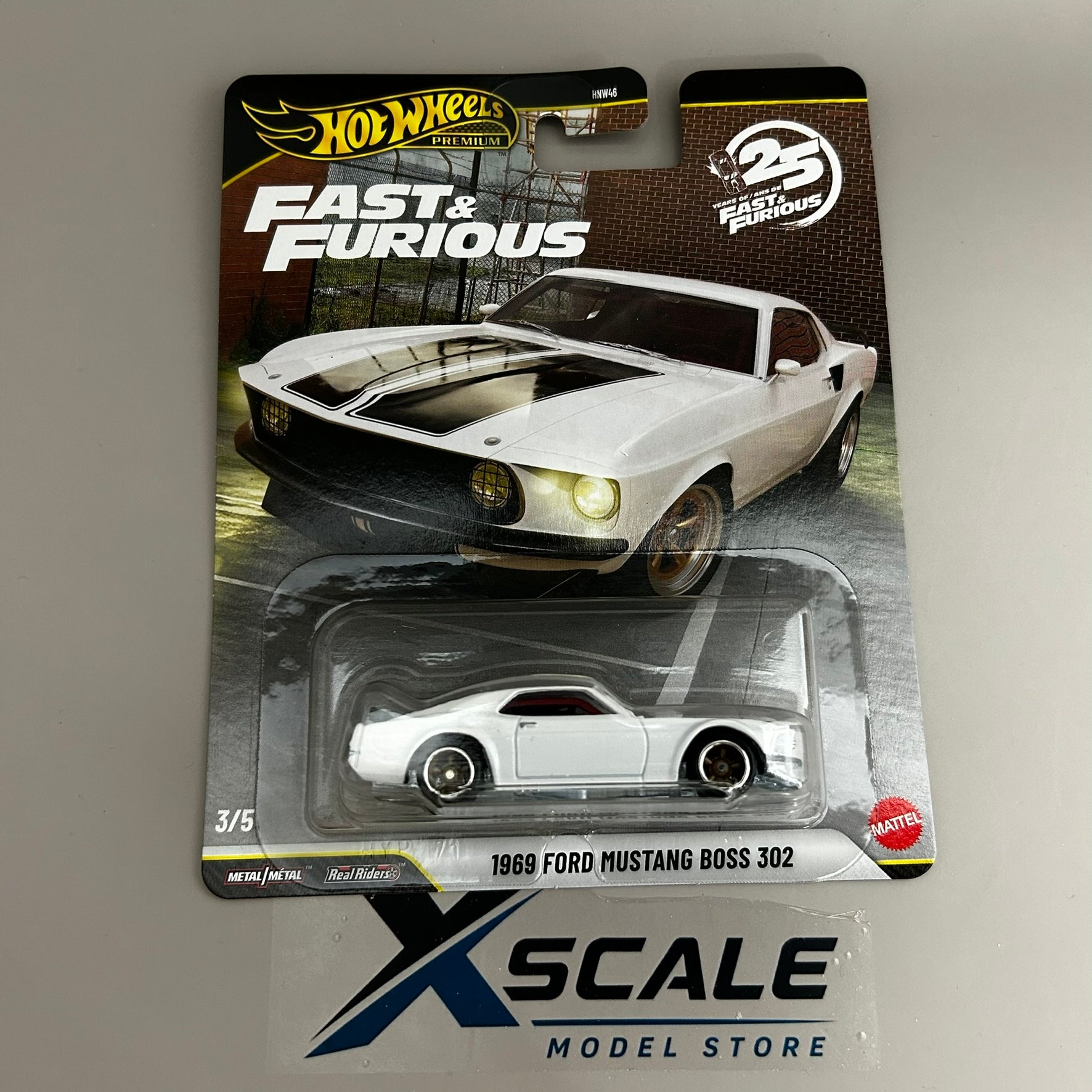 Premium Fast & Furious Hot Wheels 1/64 1969 Ford Mustang Boss 302