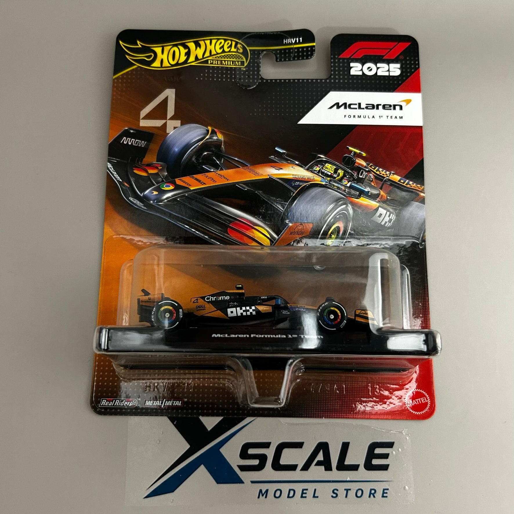 Premium Hot Wheels 1/64 Formula 1 2025 Mclaren #4