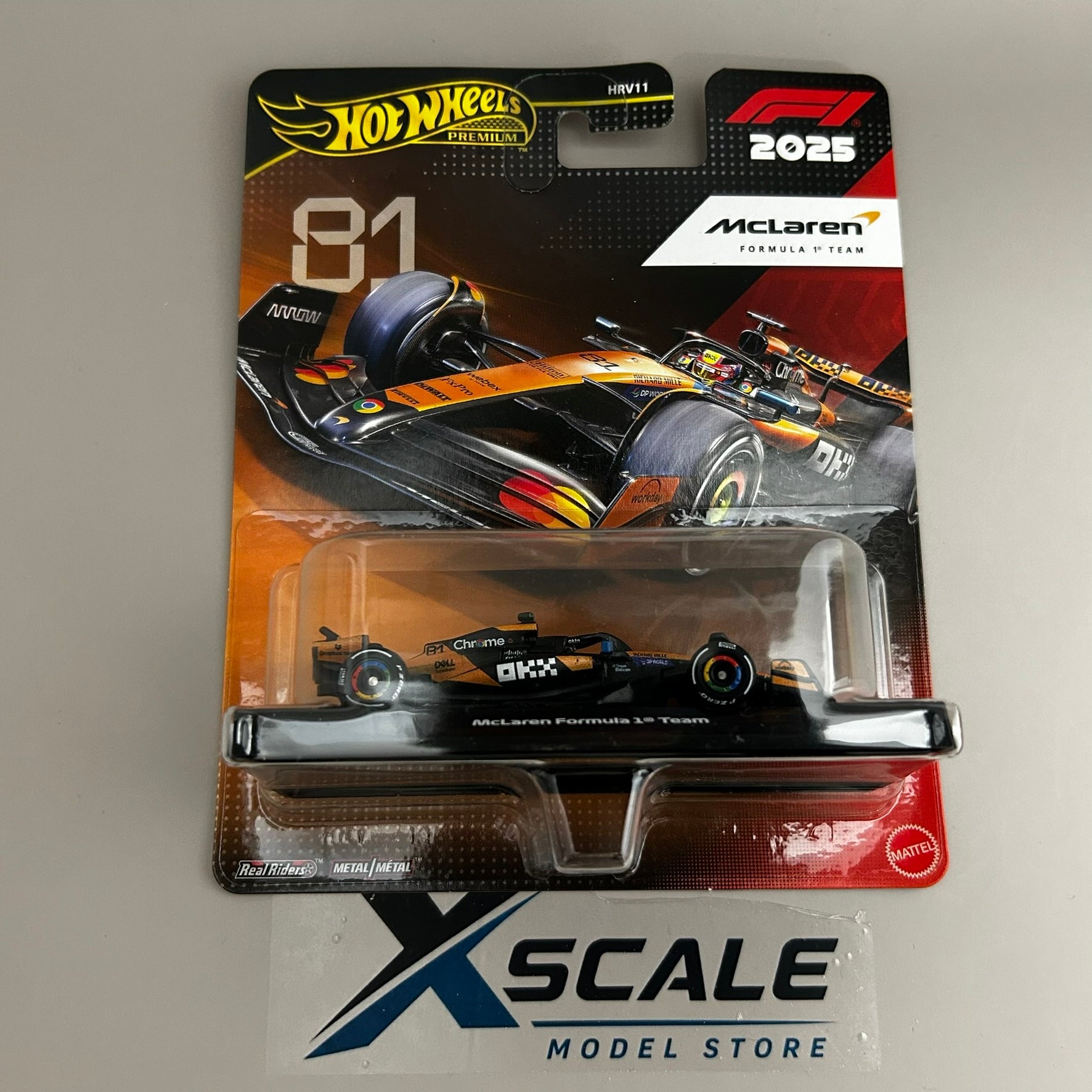 Premium Hot Wheels 1/64 Formula 1 2025 Mclaren #81