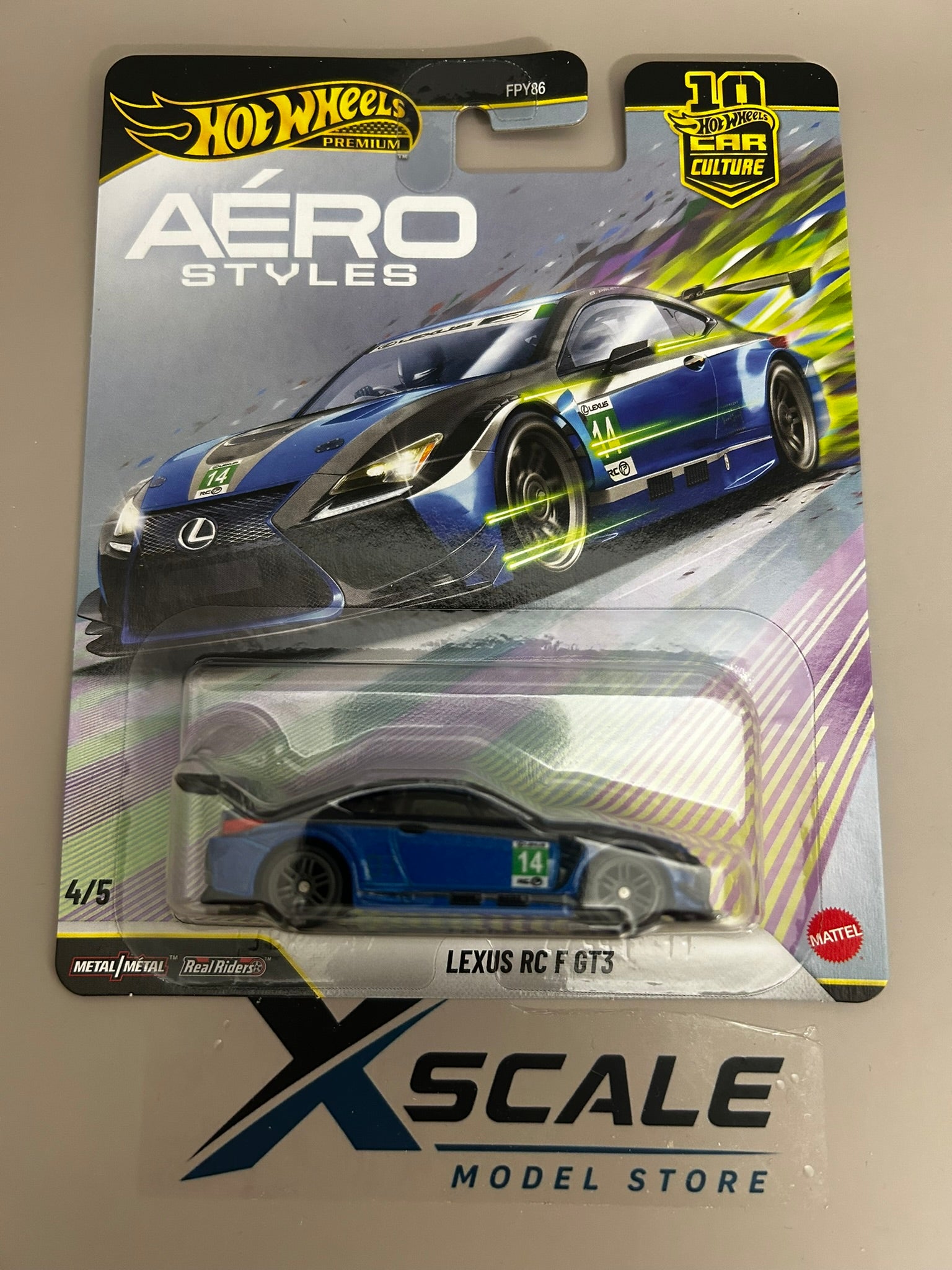 Premium Hot Wheels 1/64 Car Culture Aero Styles Lexus RC F GT3