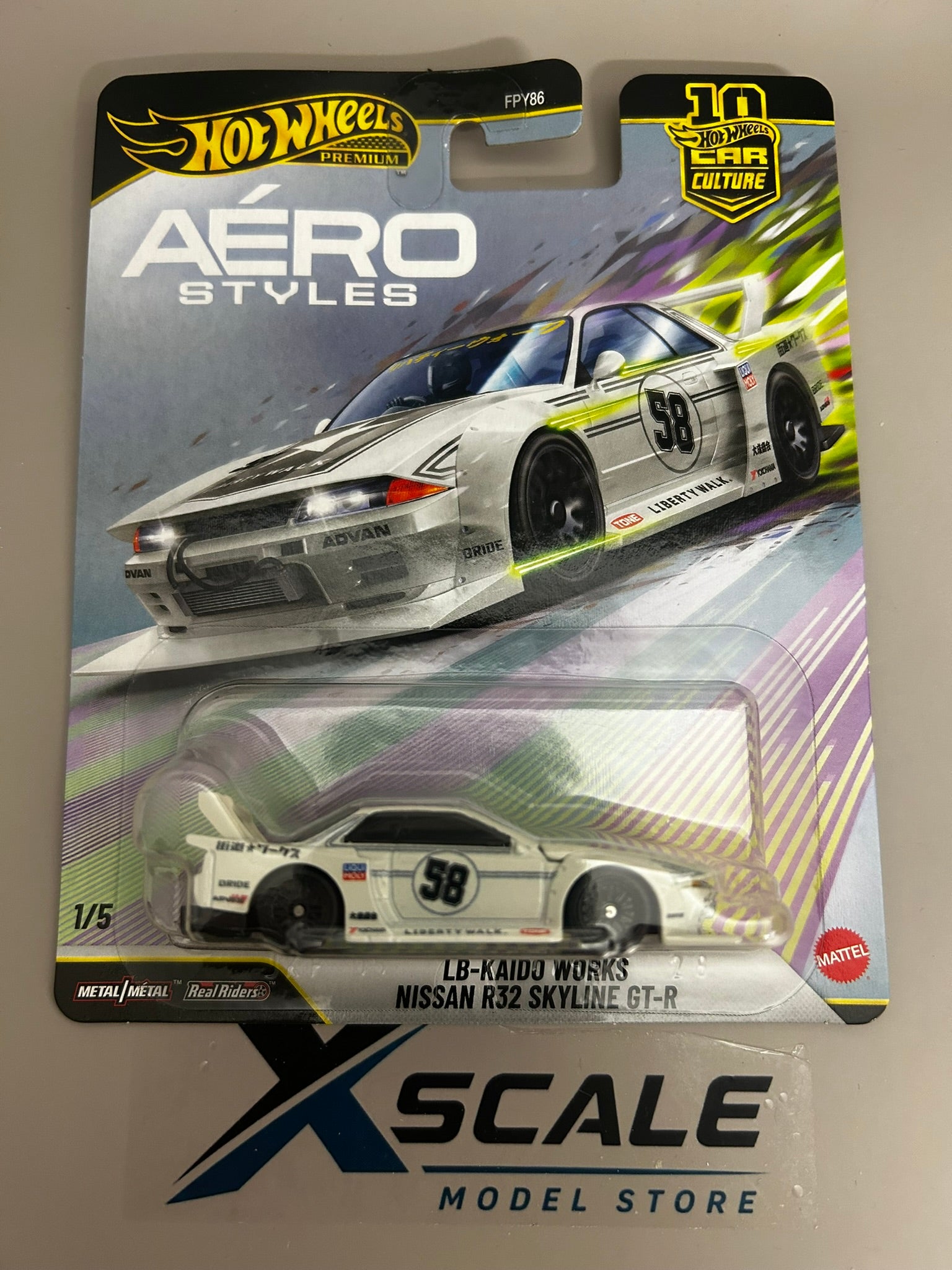 Premium Hot Wheels 1/64 Car Culture Aero Styles LB-Kaido Works Nissan R32 Skyline GTR