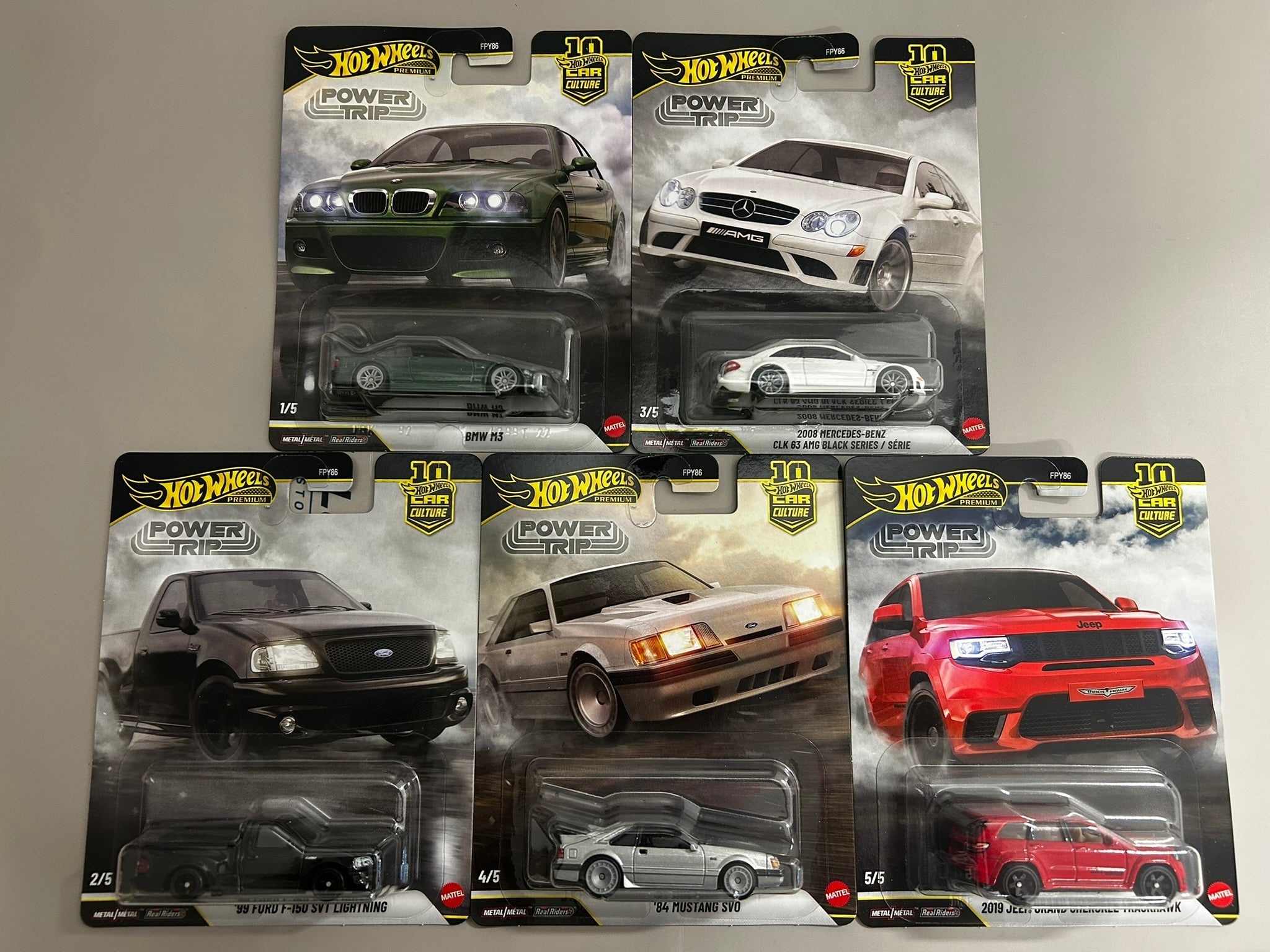 Premium Hot Wheels 1/64 Car Culture Power Trip Full Set of 5