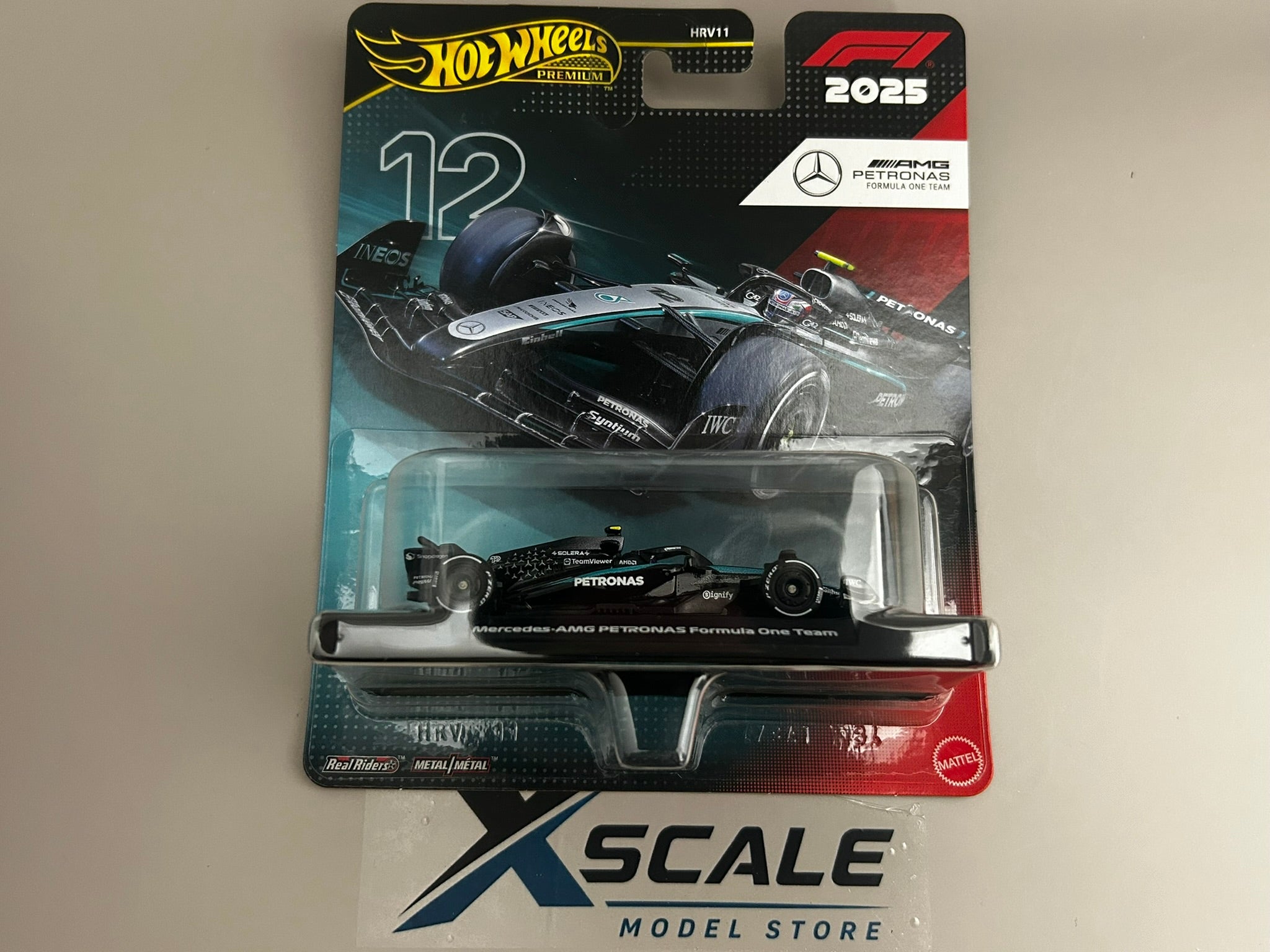 Premium Hot Wheels 1/64 Formula 1 2025 Mercedes #12