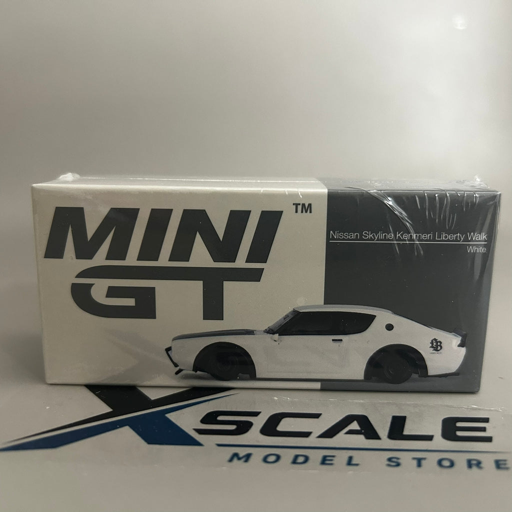 Mini GT 1/64 #702 Nissan Skyline Kenmeri Liberty Walk White