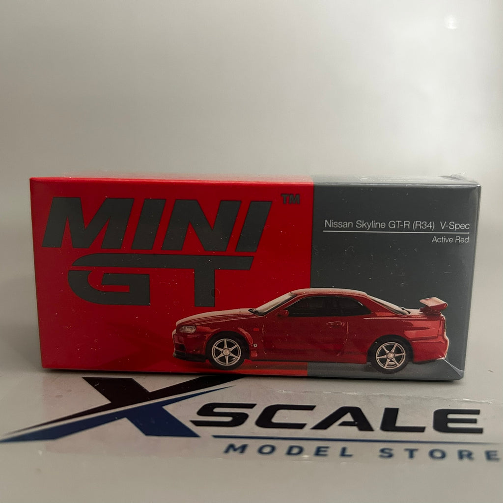 Mini GT 1/64 #796 Nissan Skyline GTR R34 V Spec Red