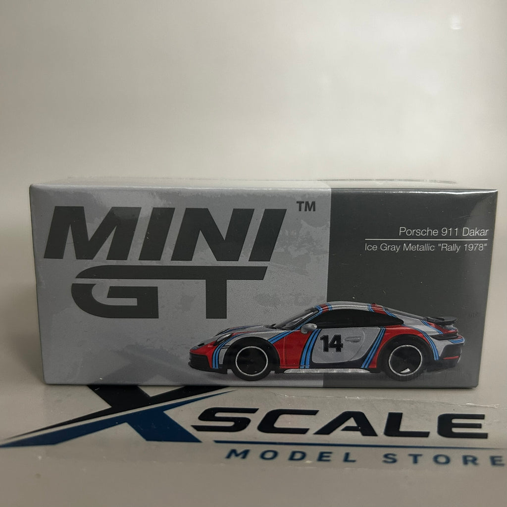 Mini GT 1/64 #964 Porsche 911 Dakar Ice Gray Rally 1978
