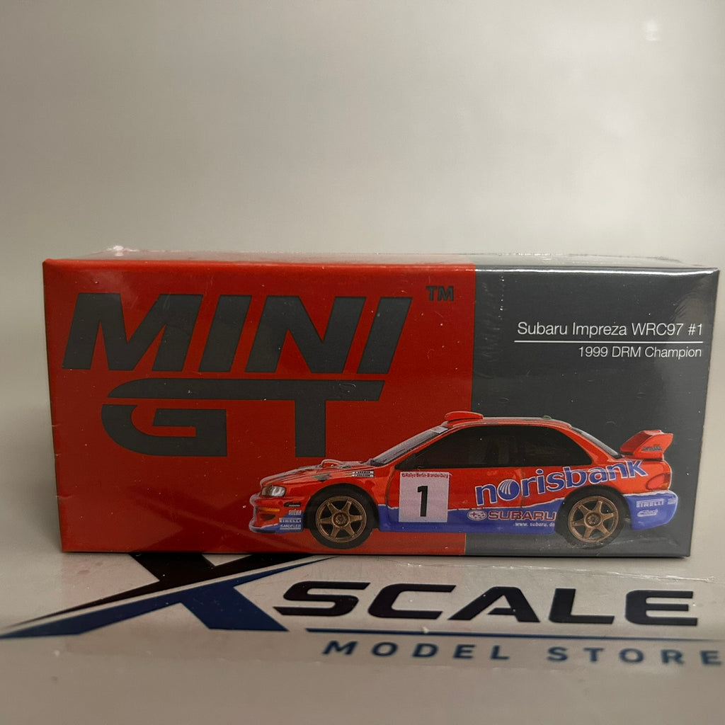 Mini GT 1/64 #1140 Subaru Impreza WRC97 #1 1999 DRM Champion