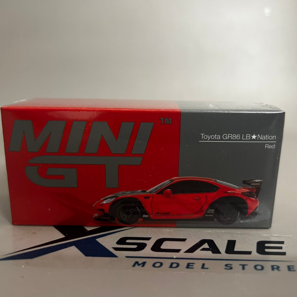 Mini GT 1/64 #885 Toyota GR86 LB Nation Red