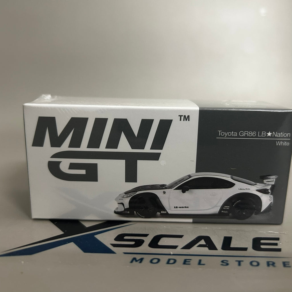 Mini GT 1/64 #769 Toyota GR86 LB Nation White