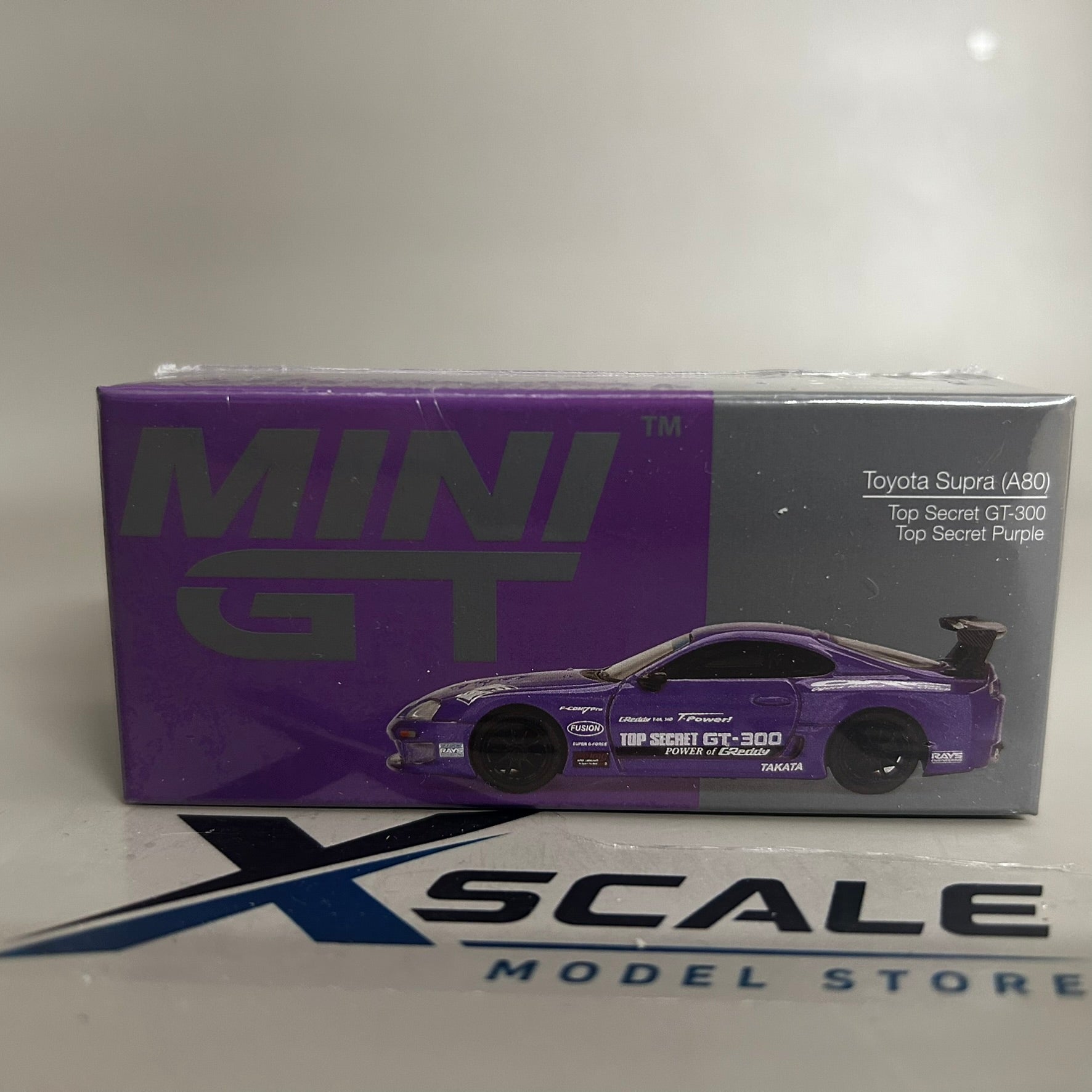 Mini GT 1/64 #1094 Toyota Supra A80 Top Secret GT300 Purple