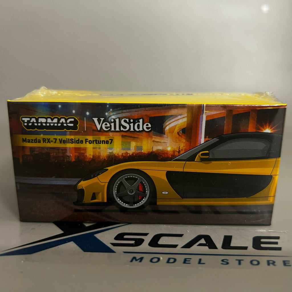 Tarmac Works 1/64 Veilside Mazda RX7 Fortune7 Yellow