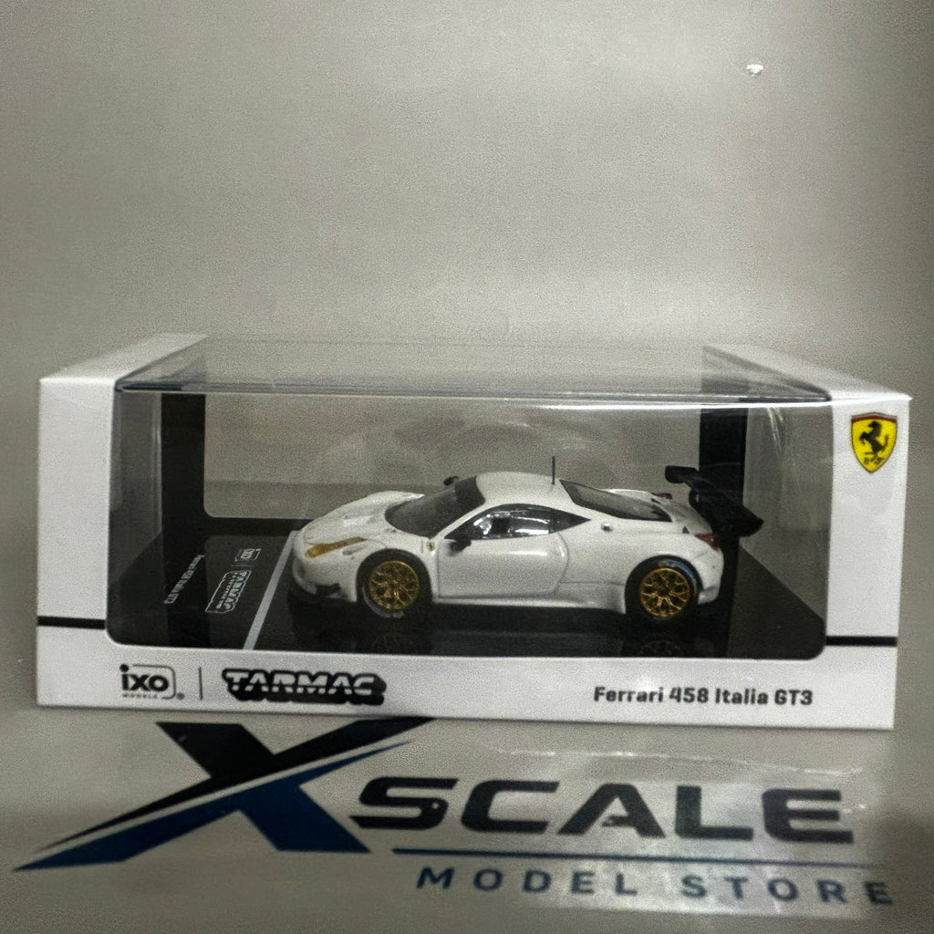 Tarmac Works 1/64 IXO Ferrari 458 Italia GT3 White