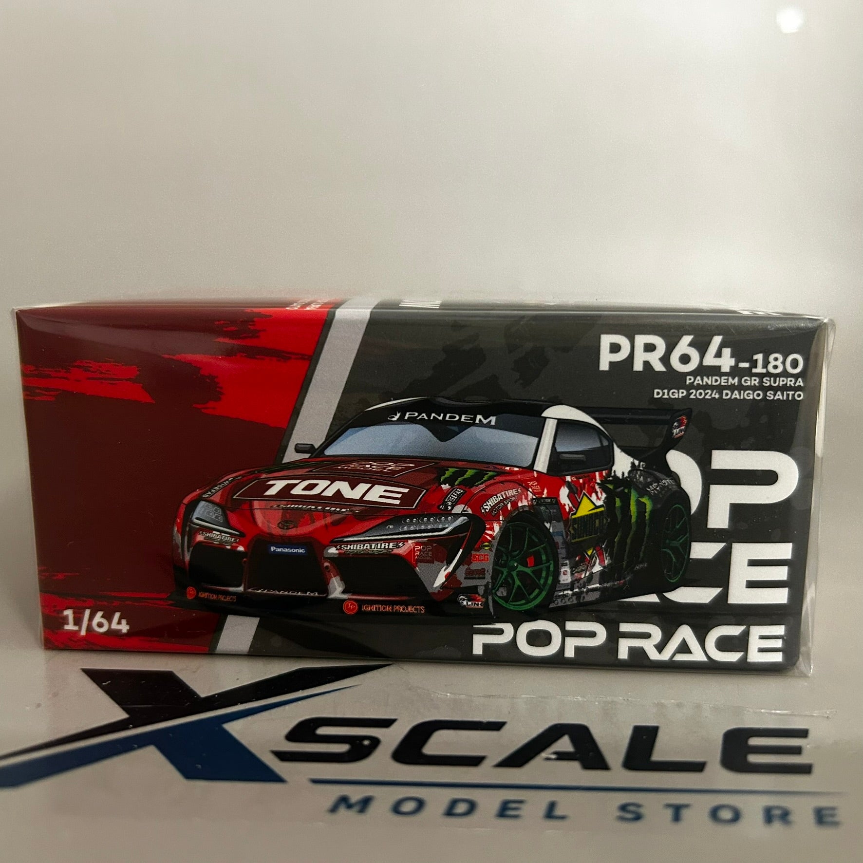 Pop Race 1/64 #180 Toyota Pandem GR Supra 2024 Daigo Saito