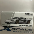 Pop Race 1/64 #117 Lamborghini Countach LPI 800 White