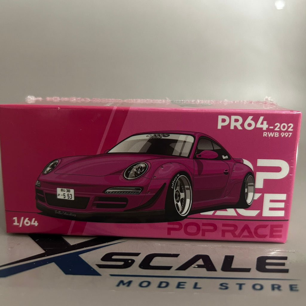 Pop Race 1/64 #202 Porsche 997 RWB Pink
