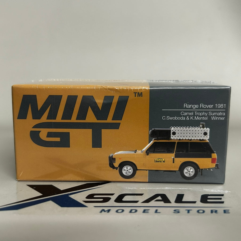 Mini GT 1/64 #1144 1981 RANGE ROVER CAMEL TROPHY WINNER