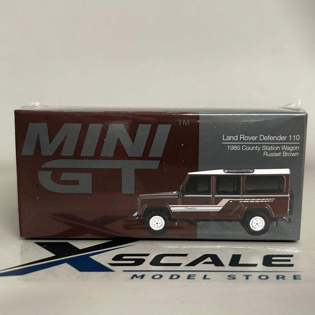 Mini GT 1/64 #734 LAND ROVER DEFENDER 110 BROWN 1985