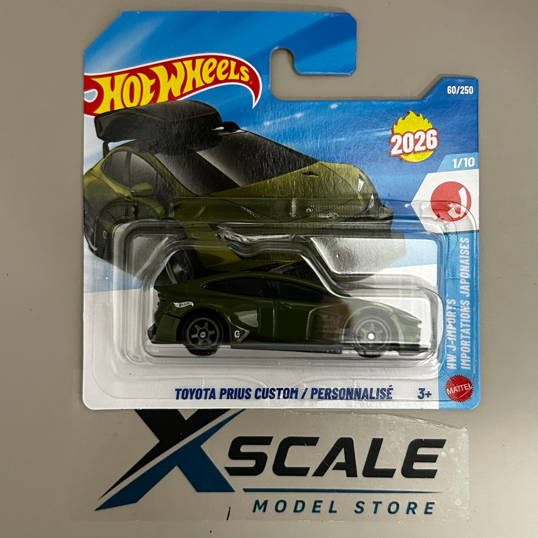 Hot Wheels 2026 M 1/64 Toyota Prius Custom Green *Without Roof Box*