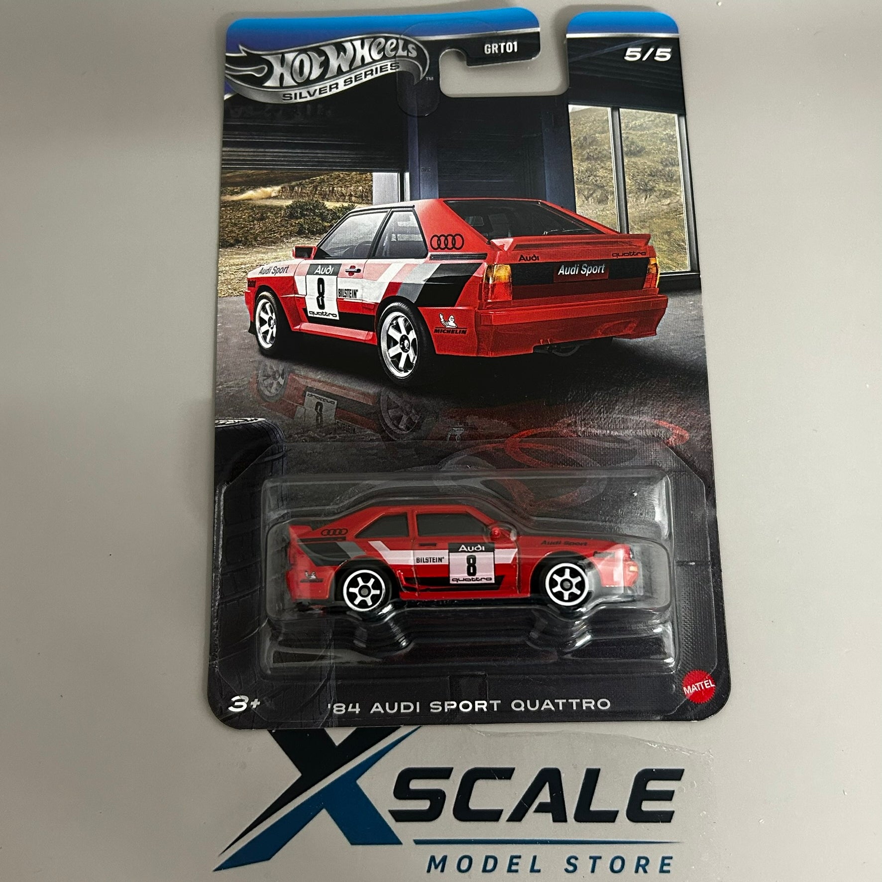 Silver Series Hot Wheels 1/64 Audi 84 Sport Quattro