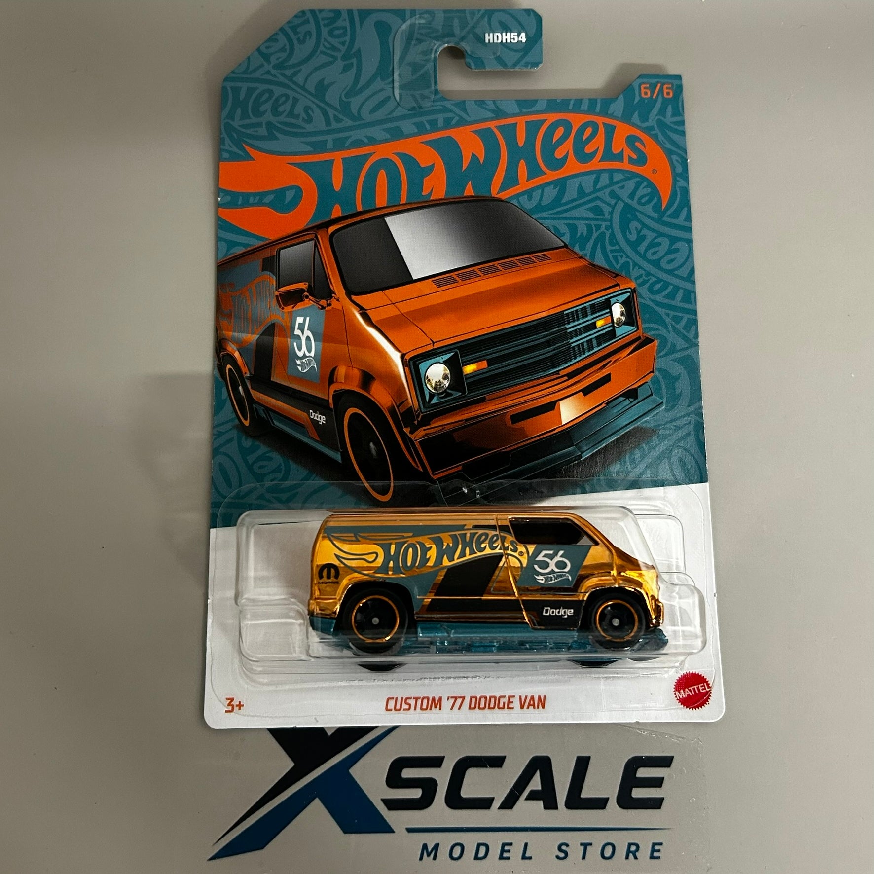Silver Series Hot Wheels 1/64 56th Anniversary Dodge Van 77 *Chase*