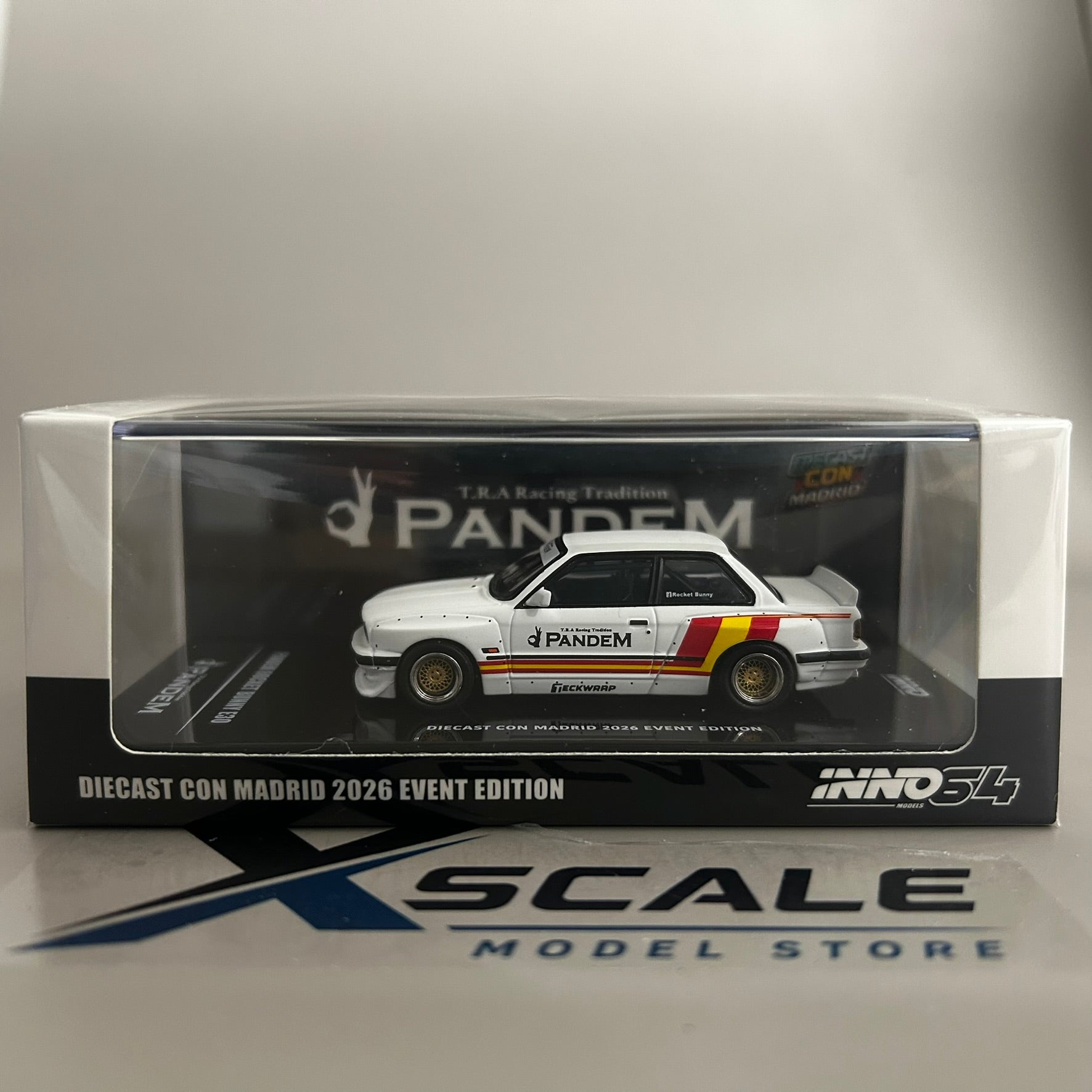 Inno64 1/64 BMW E30 Rocket Bunny Madrid 2026 Event Edition