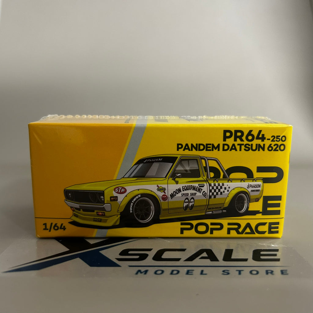 Pop Race 1/64 #250 Datsun Pandem 620 Yellow Mooneyes