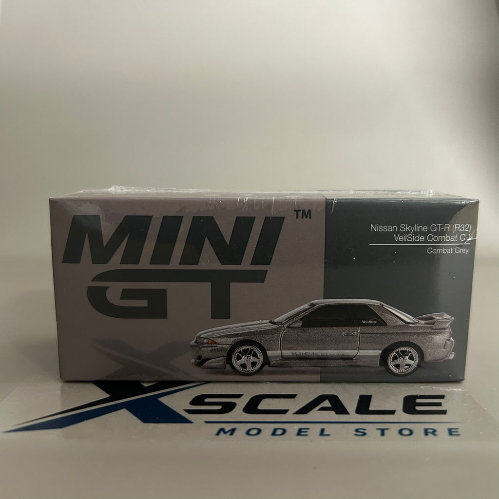 Mini GT 1/64 #971 Nissan Skyline GTR R32 Veilside Grey