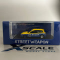 Street Weapon/Warrior 1/64 Honda Civic EG6 Spoon Blu/Yellow