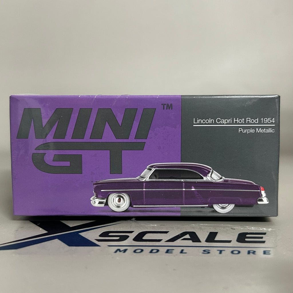 Mini GT 1/64 #757 Lincoln Capri Hot Rod 1954 Purple