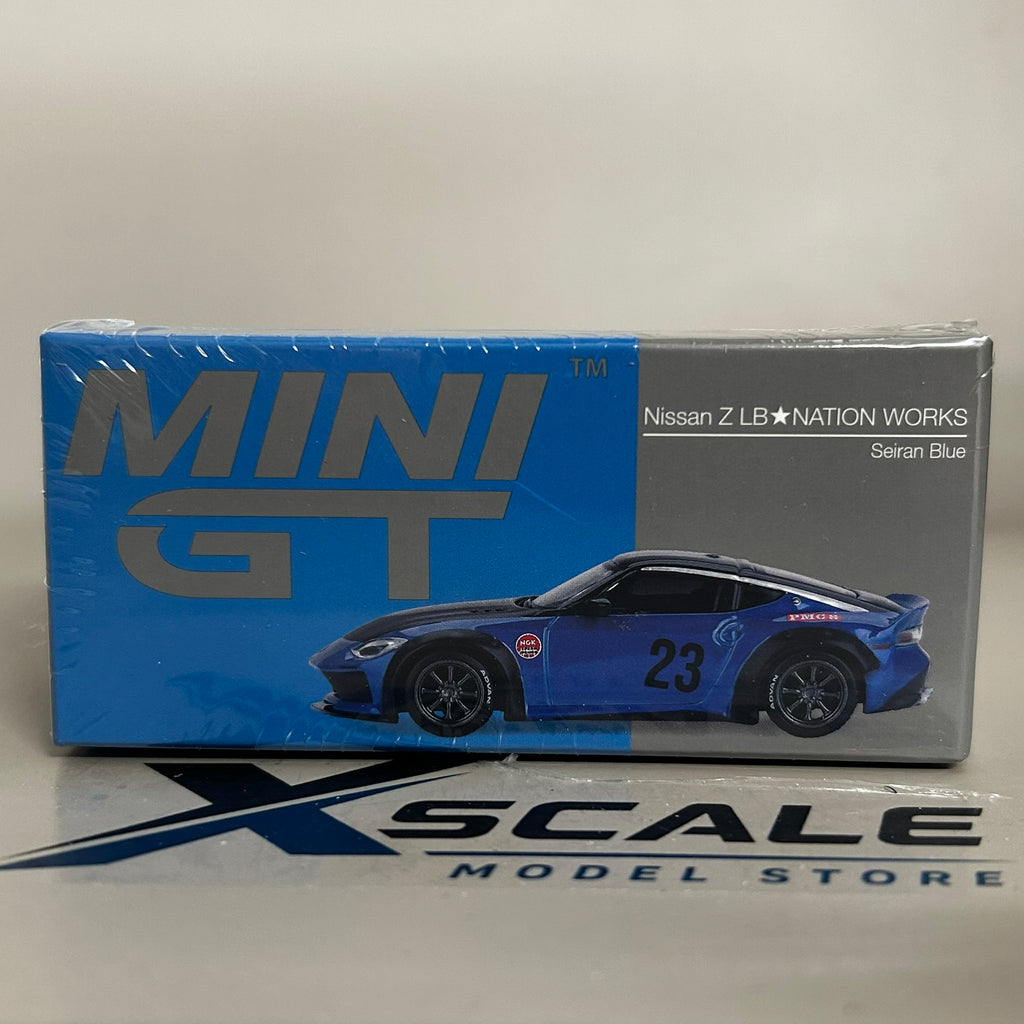 Mini GT 1/64 #732 Nissan Z LB Nation Works Blue