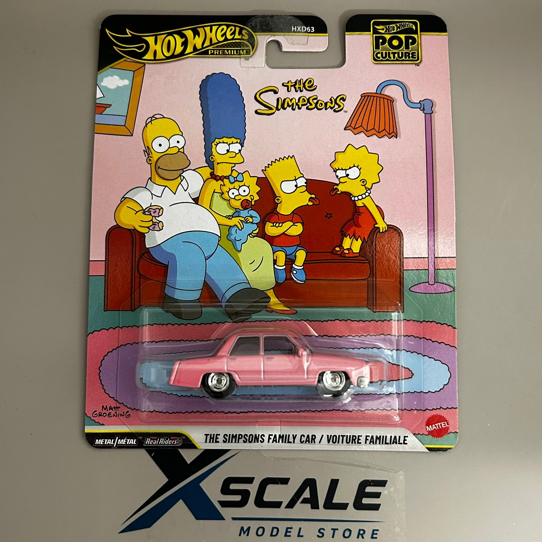 Premium Hot Wheels Pop Culture 1/64 The Simpsons Family Car