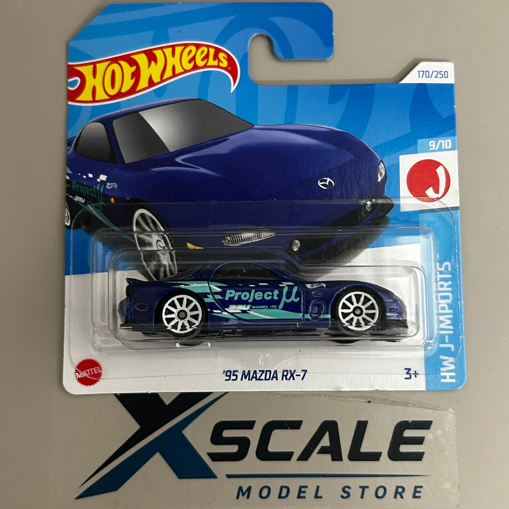 Hot Wheels 1/64 Mazda 95 RX7 Blue
