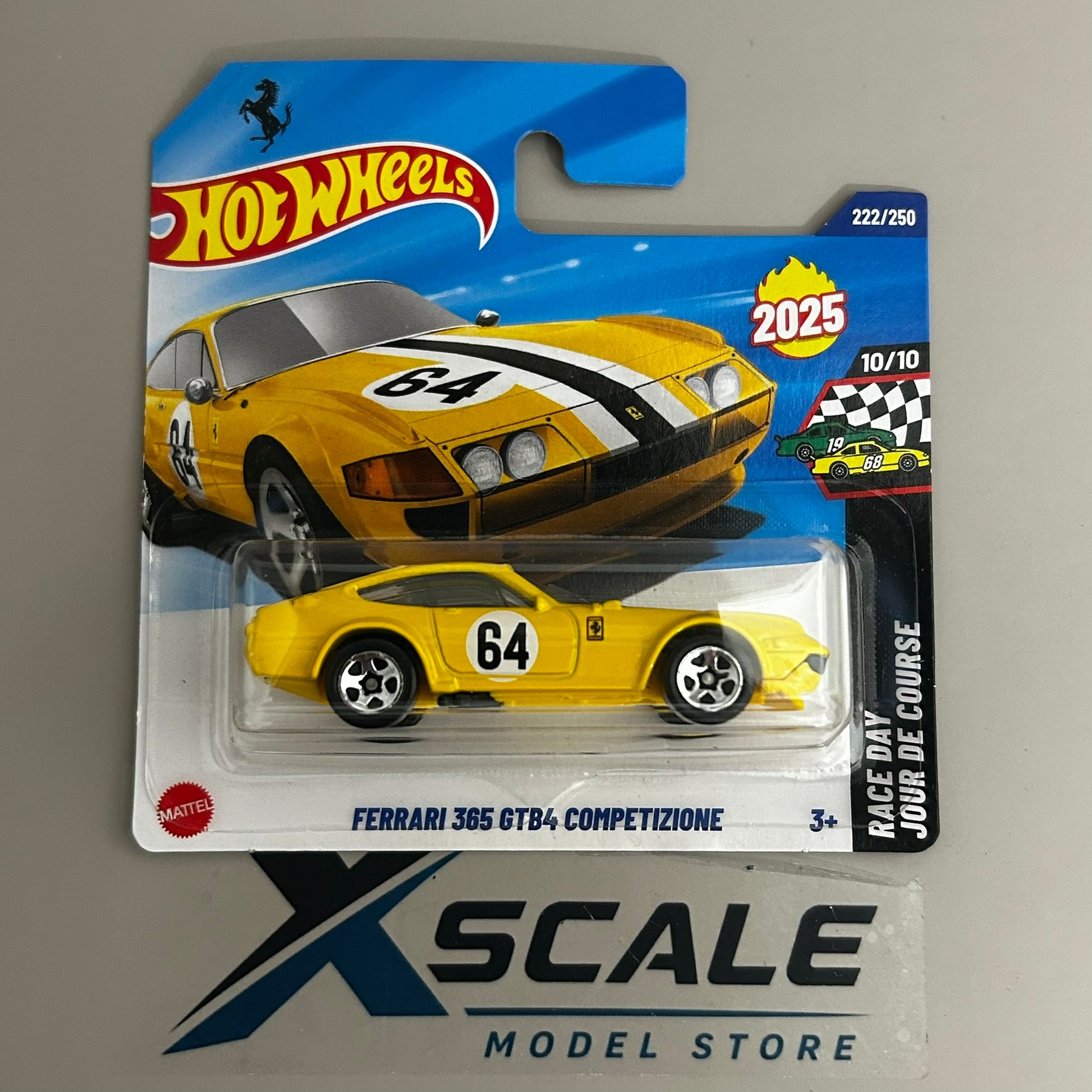 Hot Wheels 1/64 Ferrari 365 GTB4 Yellow