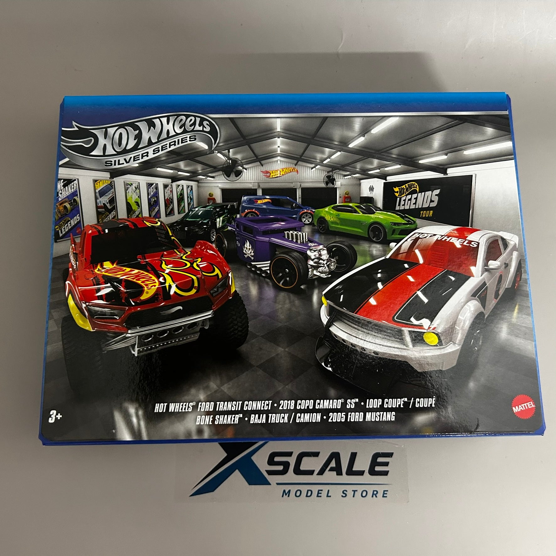 Silver Series Hot Wheels 1/64 Multipack X6 Ford Transit Mustang Camaro