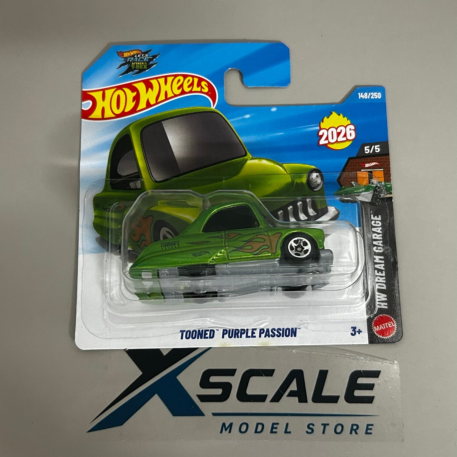 Hot Wheels 2026 N 1/64 Dream Garage Tooned Purple Passion Green