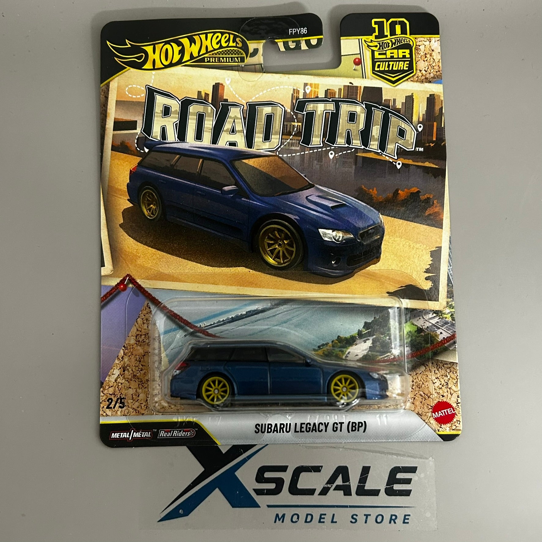 Premium Hot Wheels 1/64 Car Culture Road Trip Subaru Legacy GT