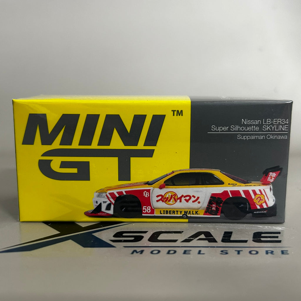 Mini GT 1/64 #1204 NISSAN LB-ER34 SUPER SILHOUETTE SKYLINE OKINAWA
