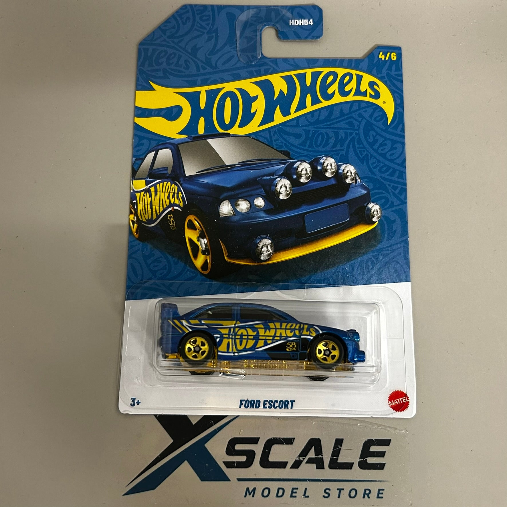 Silver Series Hot Wheels 1/64 58th Anniversary Ford Escort