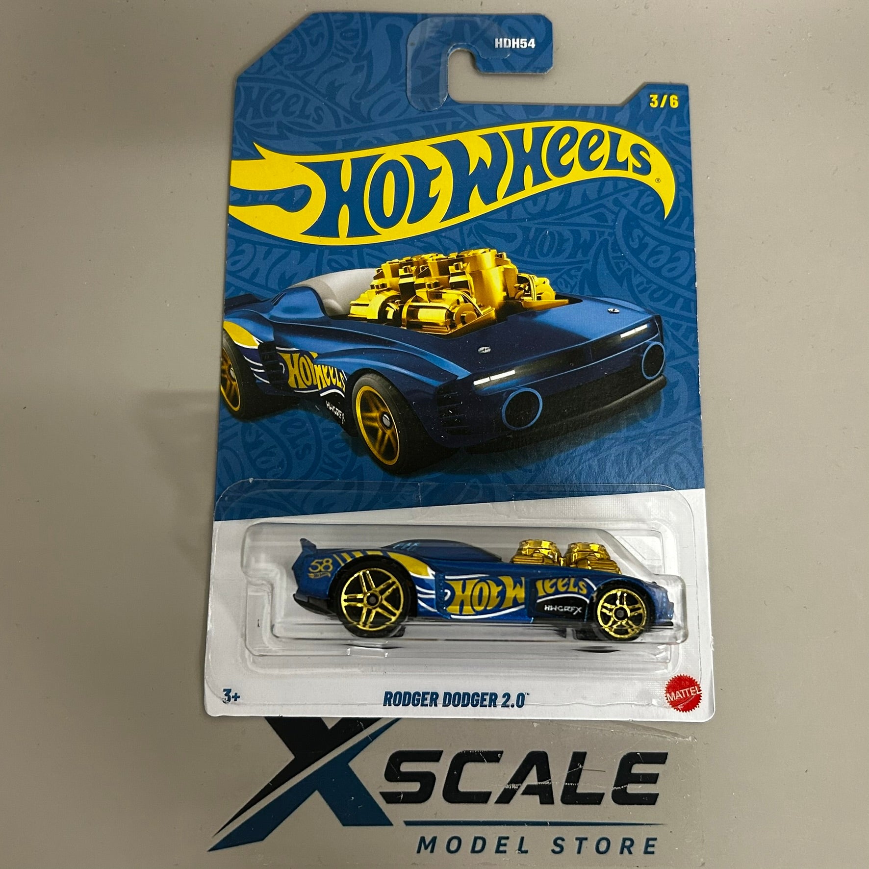 Silver Series Hot Wheels 1/64 58th Anniversary Rodger Dodger 2.0