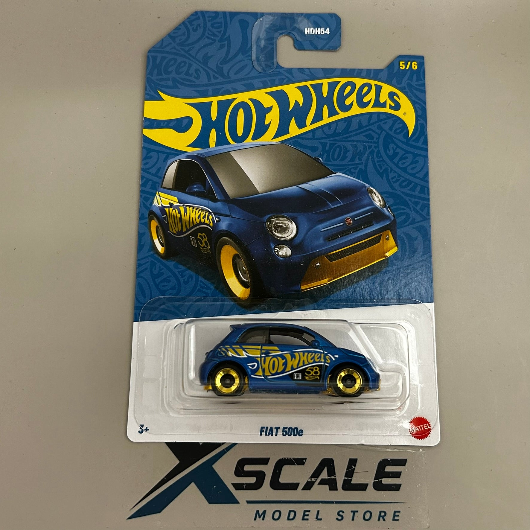 Silver Series Hot Wheels 1/64 58th Anniversary Fiat 500e