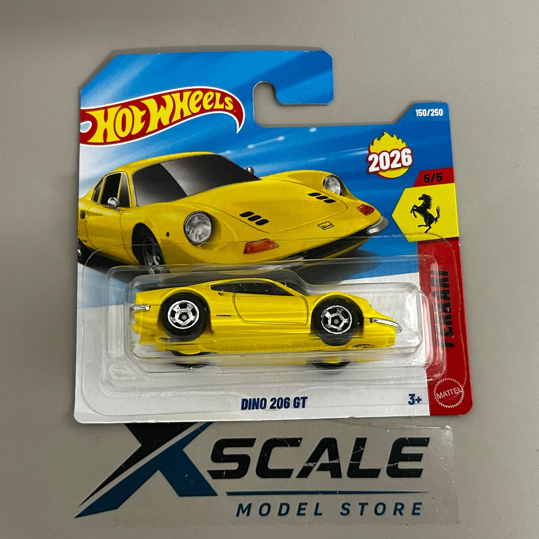 Hot Wheels 2026 P 1/64 Ferrari Dino 206 GT Yellow