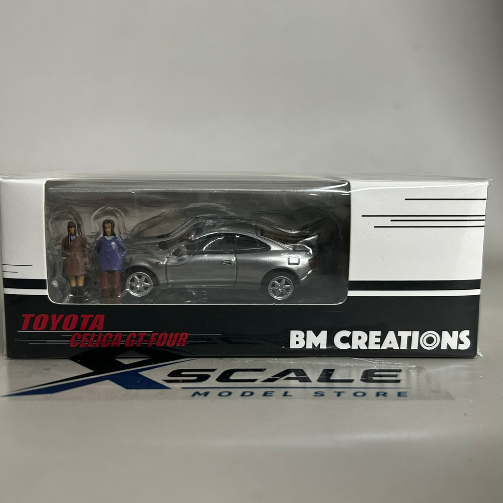 BM Creations 1/64 Toyota Celica GT Four Silver & Figures