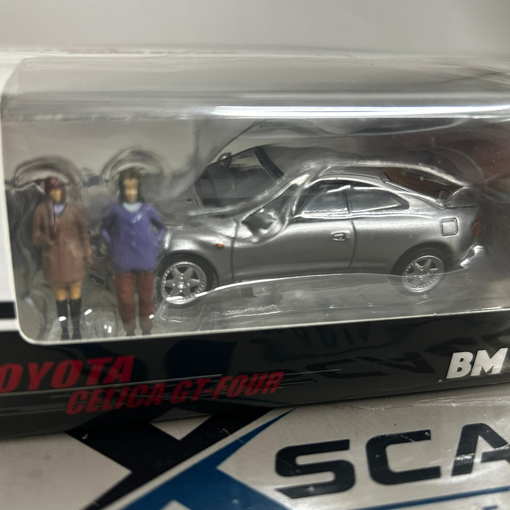 BM Creations 1/64 Toyota Celica GT Four Silver & Figures